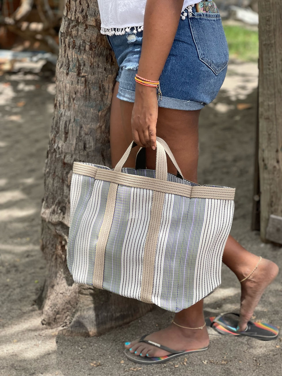 Miniature : PICNIC MINI - Sac en plastique recyclé - Forme cabas - Taille S Ciel