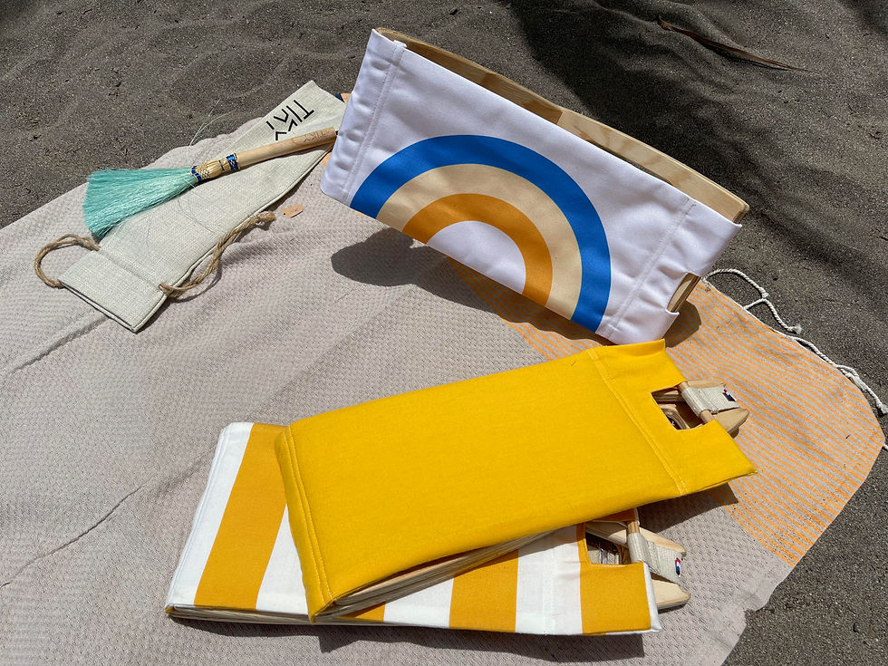 Miniature : CALE-DOS DE PLAGE  Jaune soleil Uni
