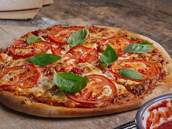 Pizza recentemente cozida