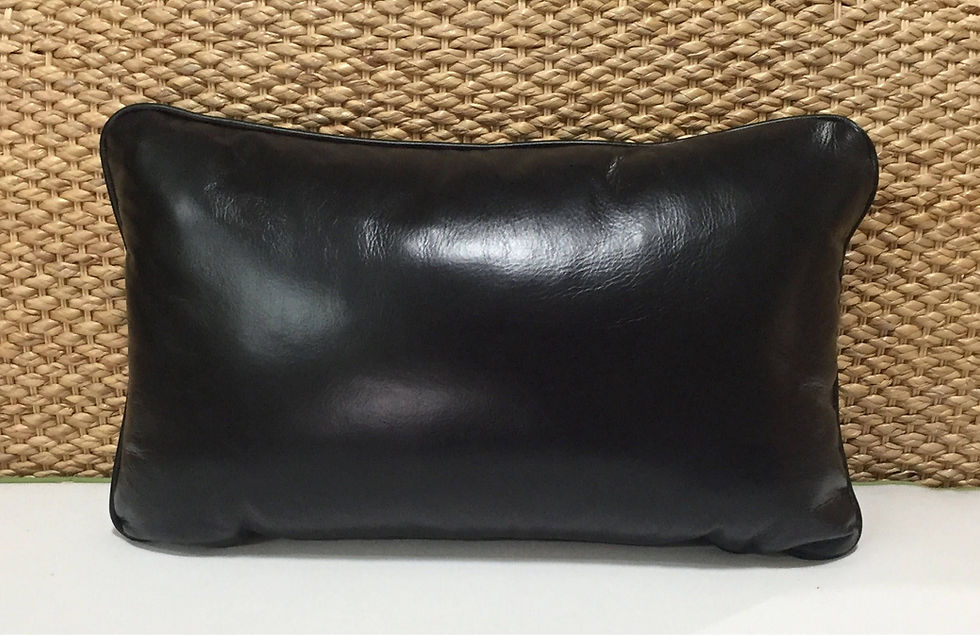 solid black vinyl throw pillow