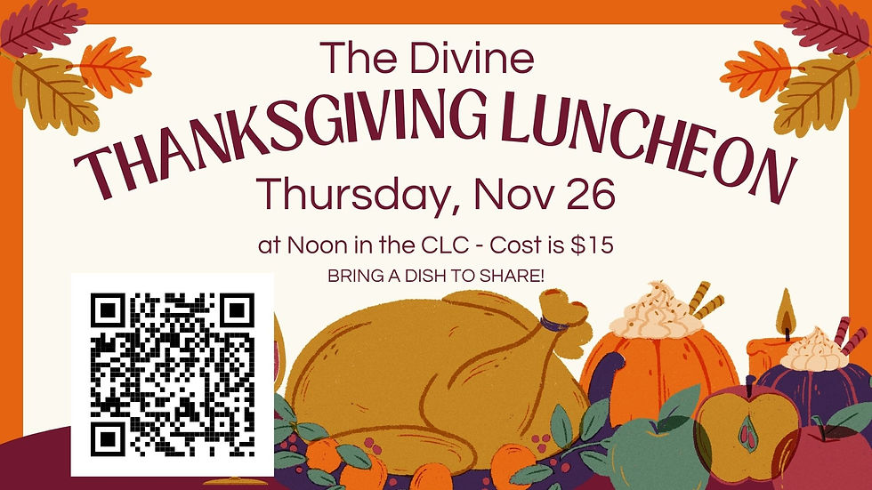 GROW Night Dinner featuring Zoe Ministries with a Thanksgiving Dinner.