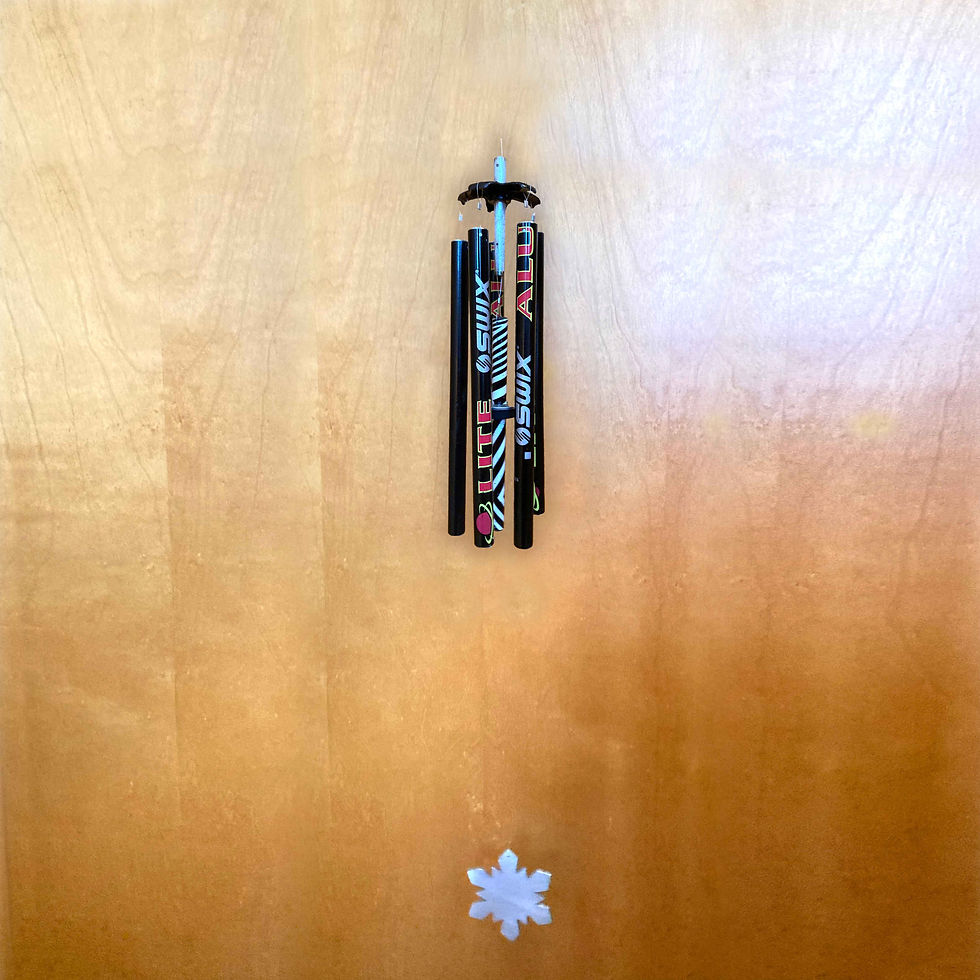 Thumbnail: 5-Pipe Ski Pole Wind Chime Red Black – Swix Saturn Swirl