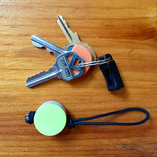 Thumbnail: Ski Key Fob  – Yellow Circle