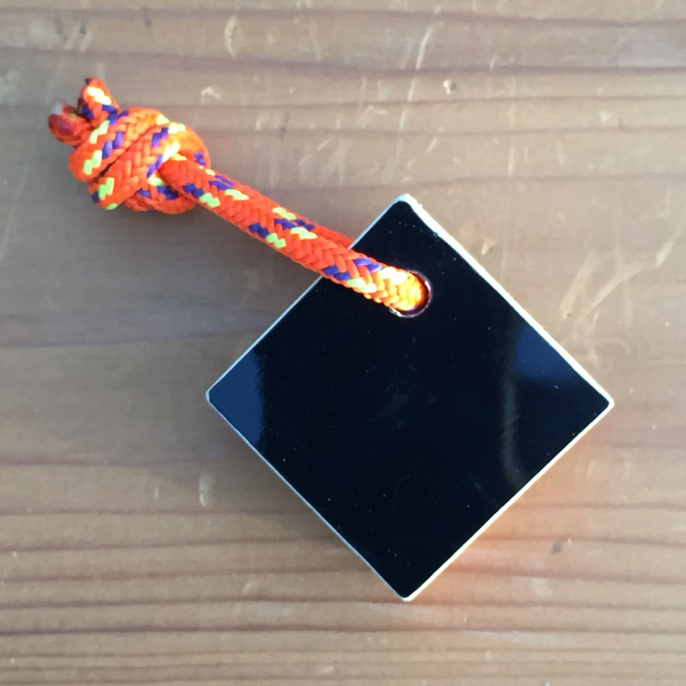 Ski Key Fob – Black Square