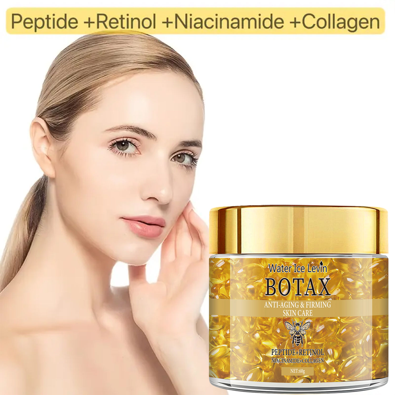 Retinol Firming and Lifting Cream, Rich in Peptides, Collagen, and Hyaluronic Ac