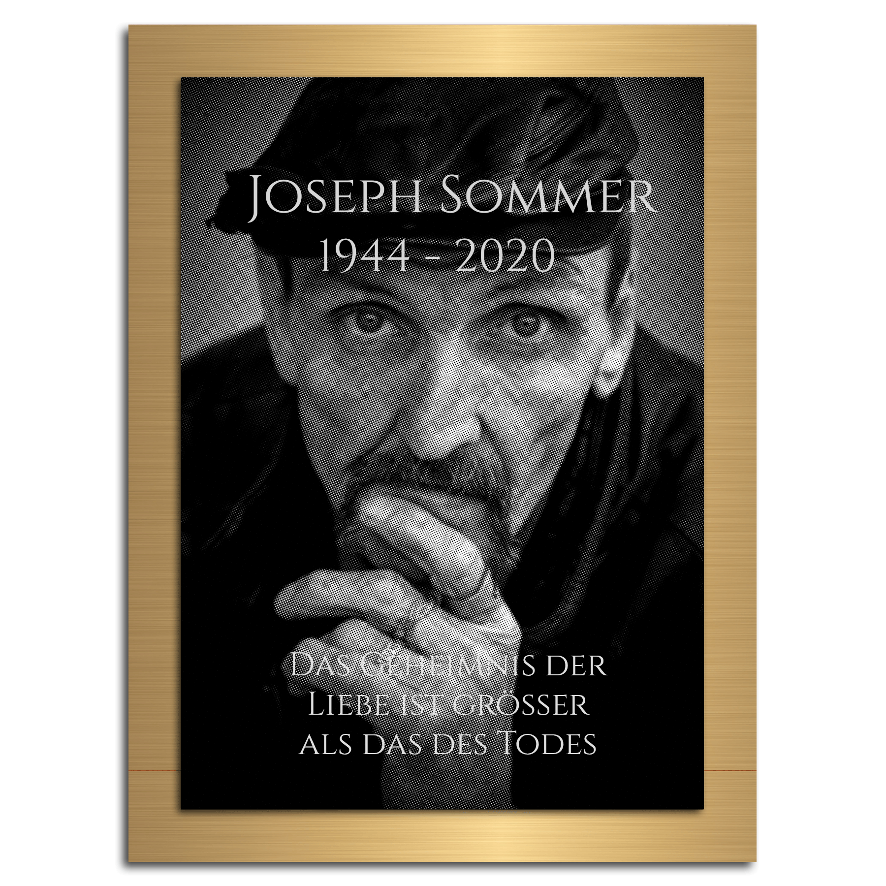 Kolumbarienplatte Messing stehend