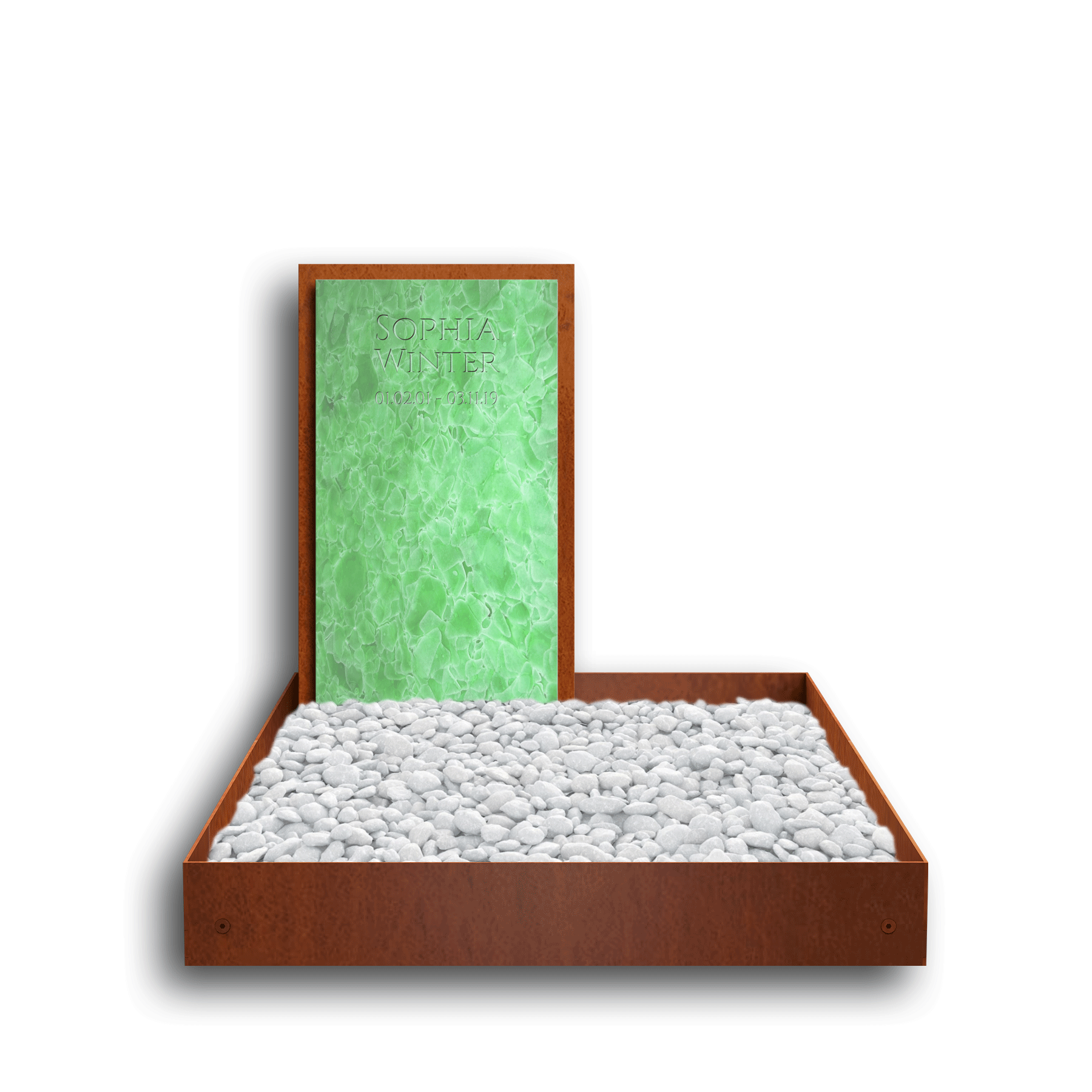 Urnengrab Upcycle Grün