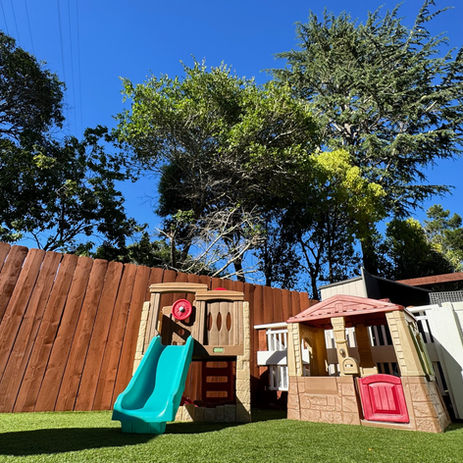 Castle and house for kids to play in our huge beautiful backyard