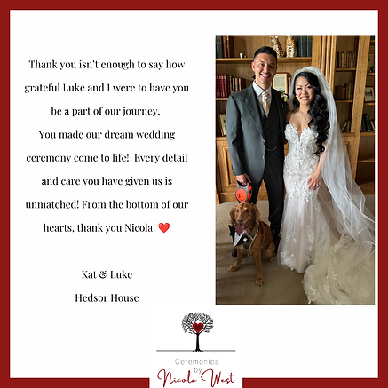 Hi Nicola, Thank you for everything! You really are such a special person who we had te pr