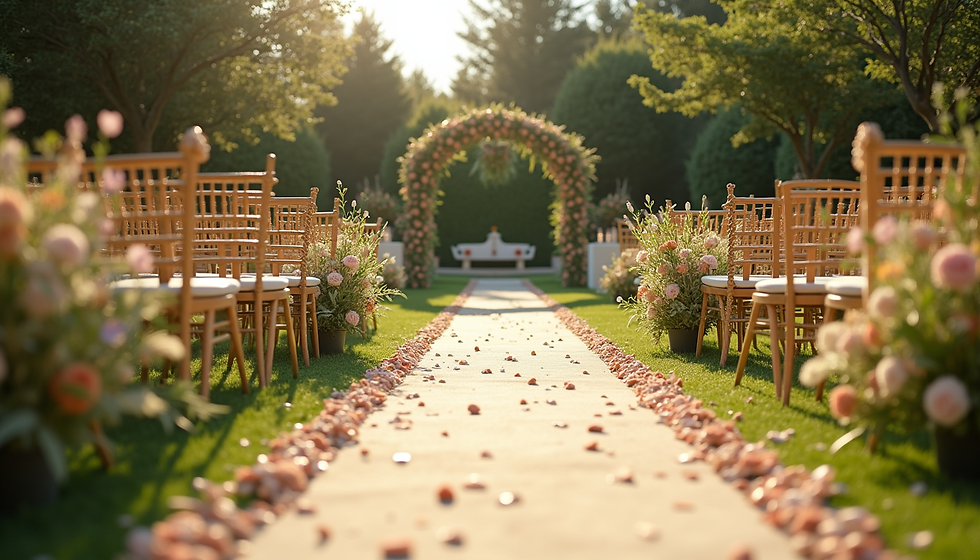 A beautiful garden celebrant led ceremony space