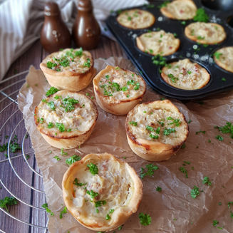 Zwiebelkuchen aus der Muffinform (TM und ohne)