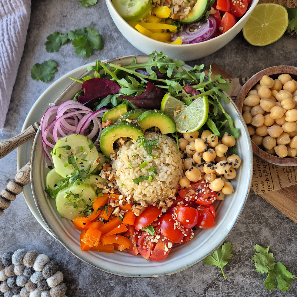 Bunte Reis Bowl