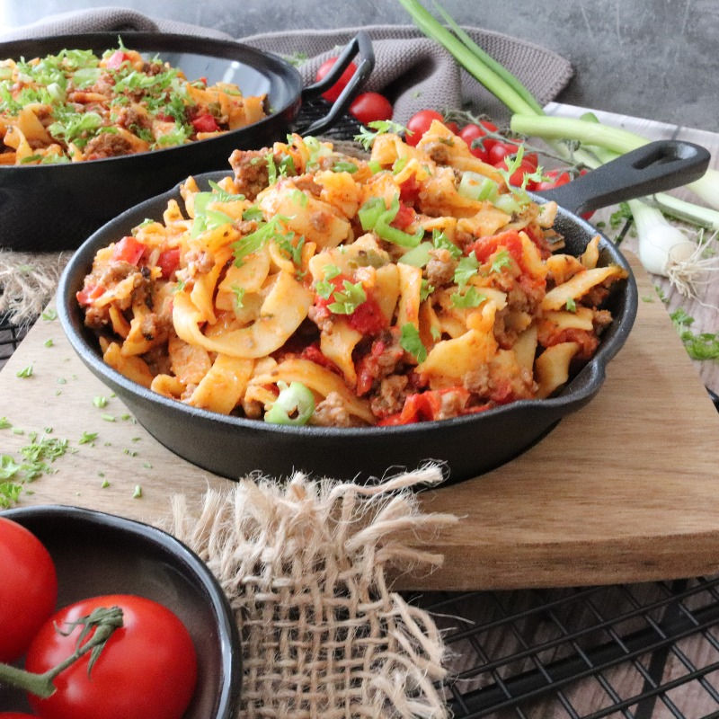 Pasta Pfanne mit Hackfleisch