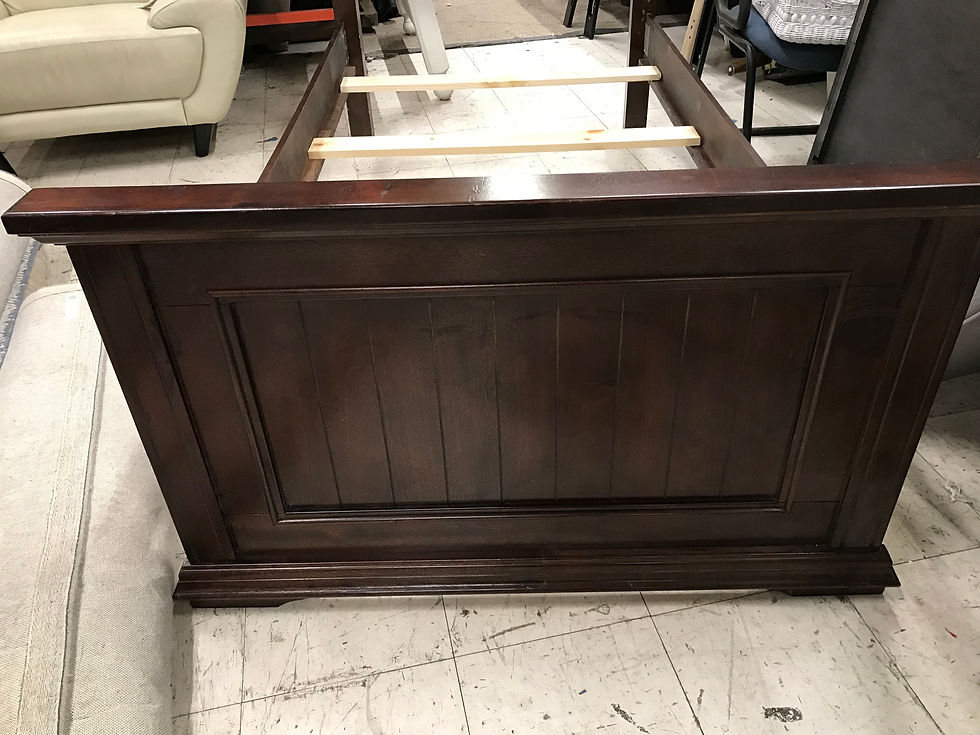 Thumbnail: TWIN DARK BROWN PANEL BED