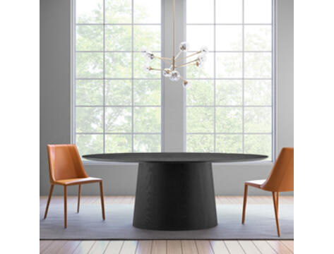 Thumbnail: BLACK DEODAT OVAL DINING TABLE