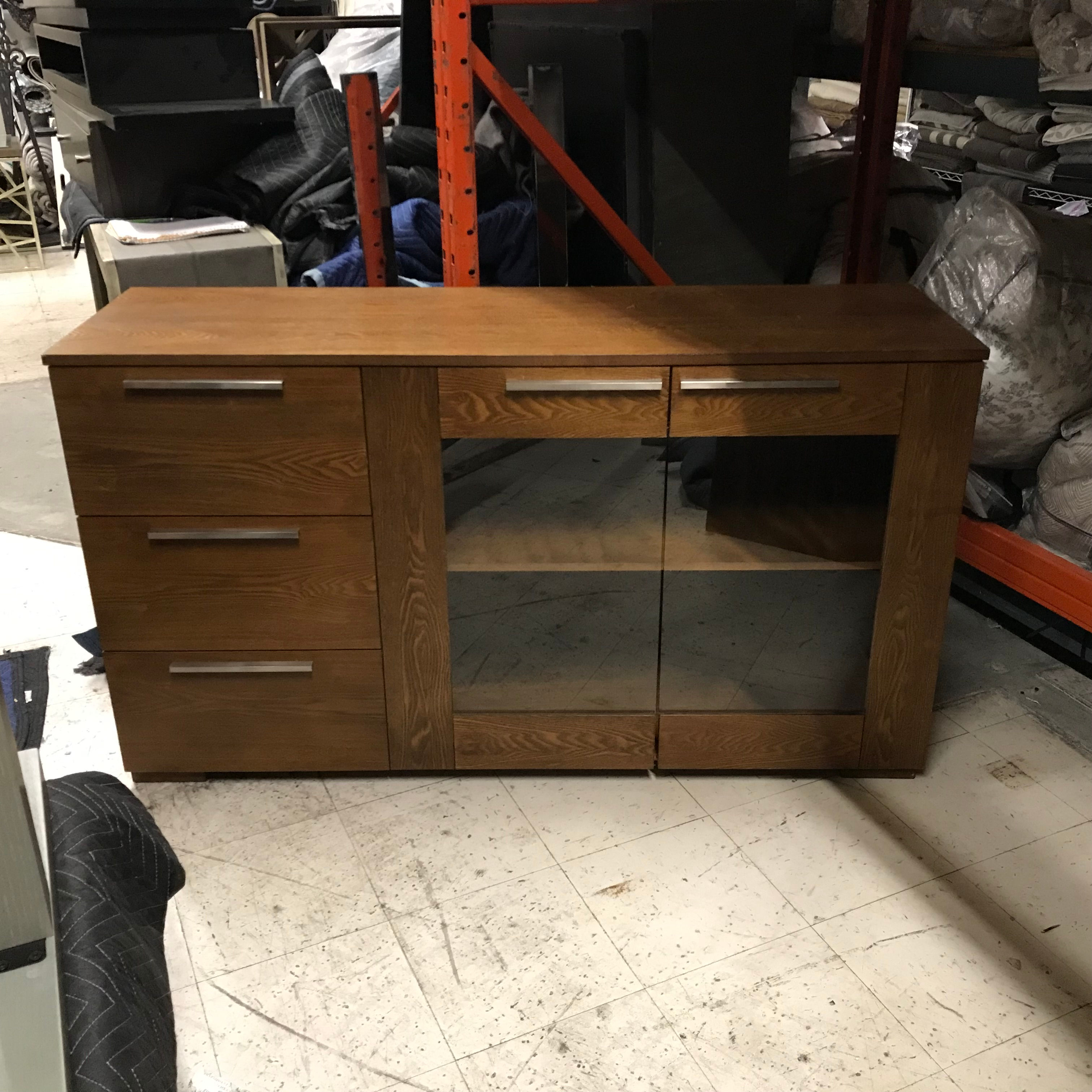 MODERN BUFFET/ SIDEBOARD WITH GLASS DOORS