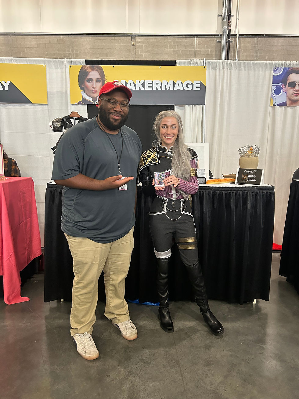 Cosplayer "Makermage" (On the Right)