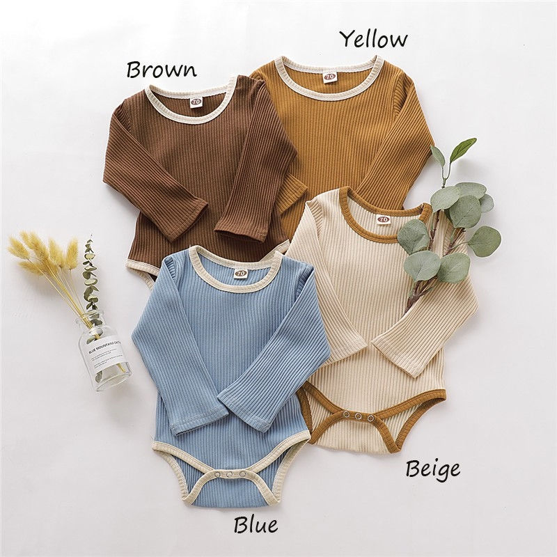 Baby romper long sleeve cotton