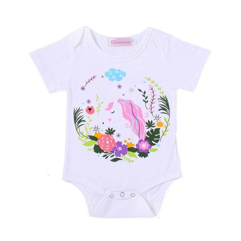 Baby Romper Unicorn Short Sleeve