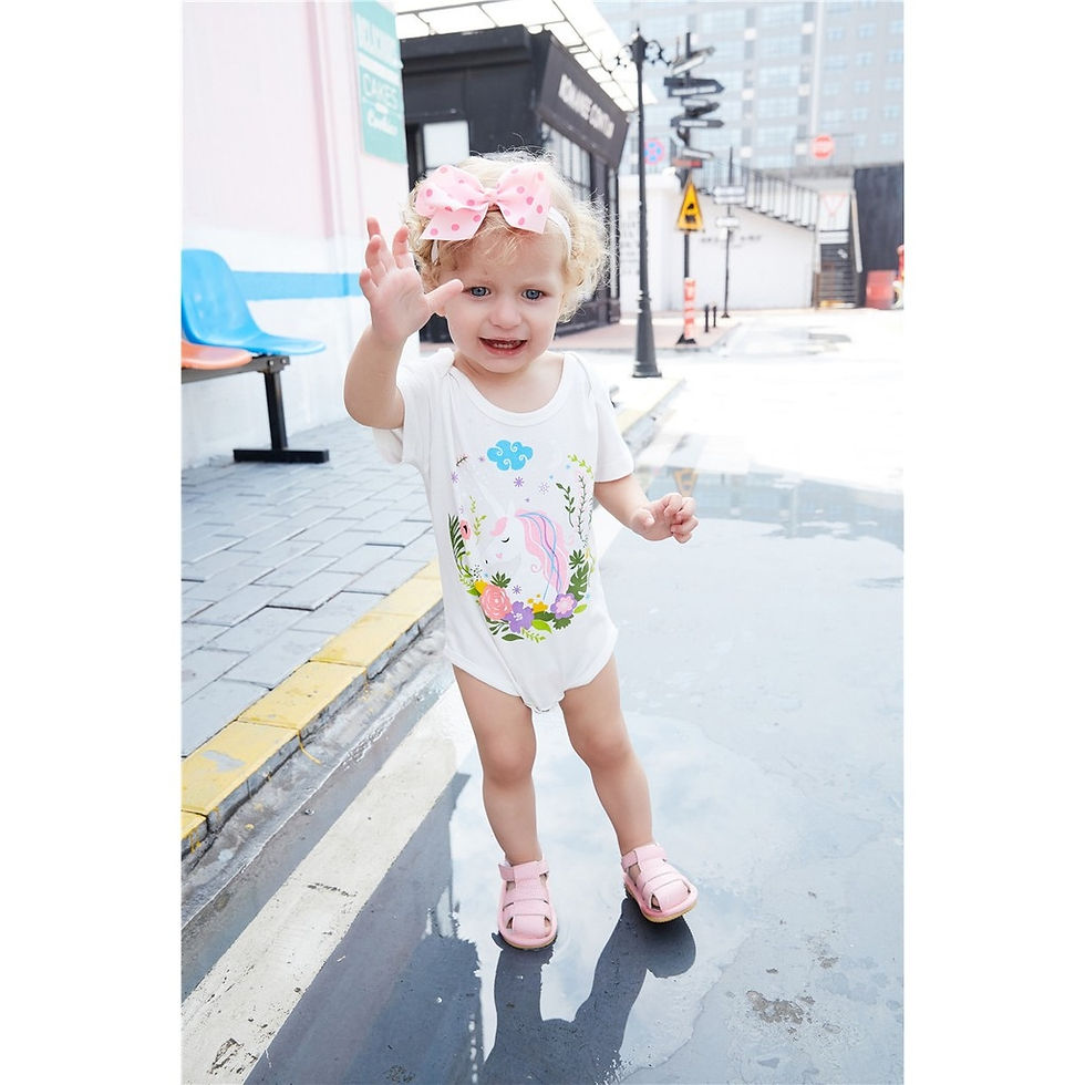 Thumbnail: Baby Romper Unicorn Short Sleeve