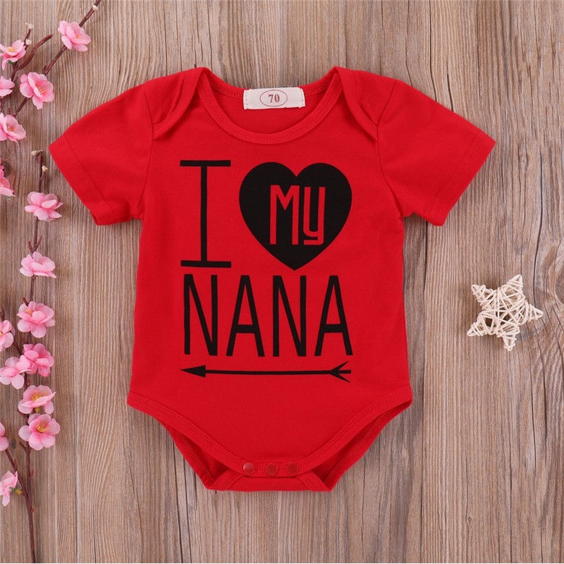 Newborn Baby Romper I Love NaNa