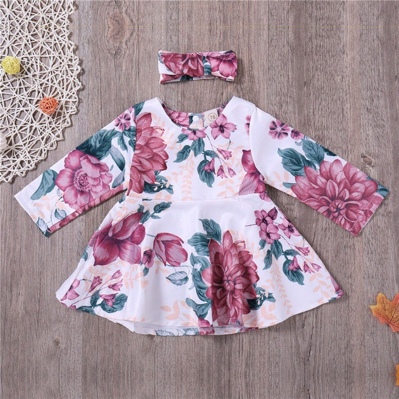 2pcs baby girl floral dress