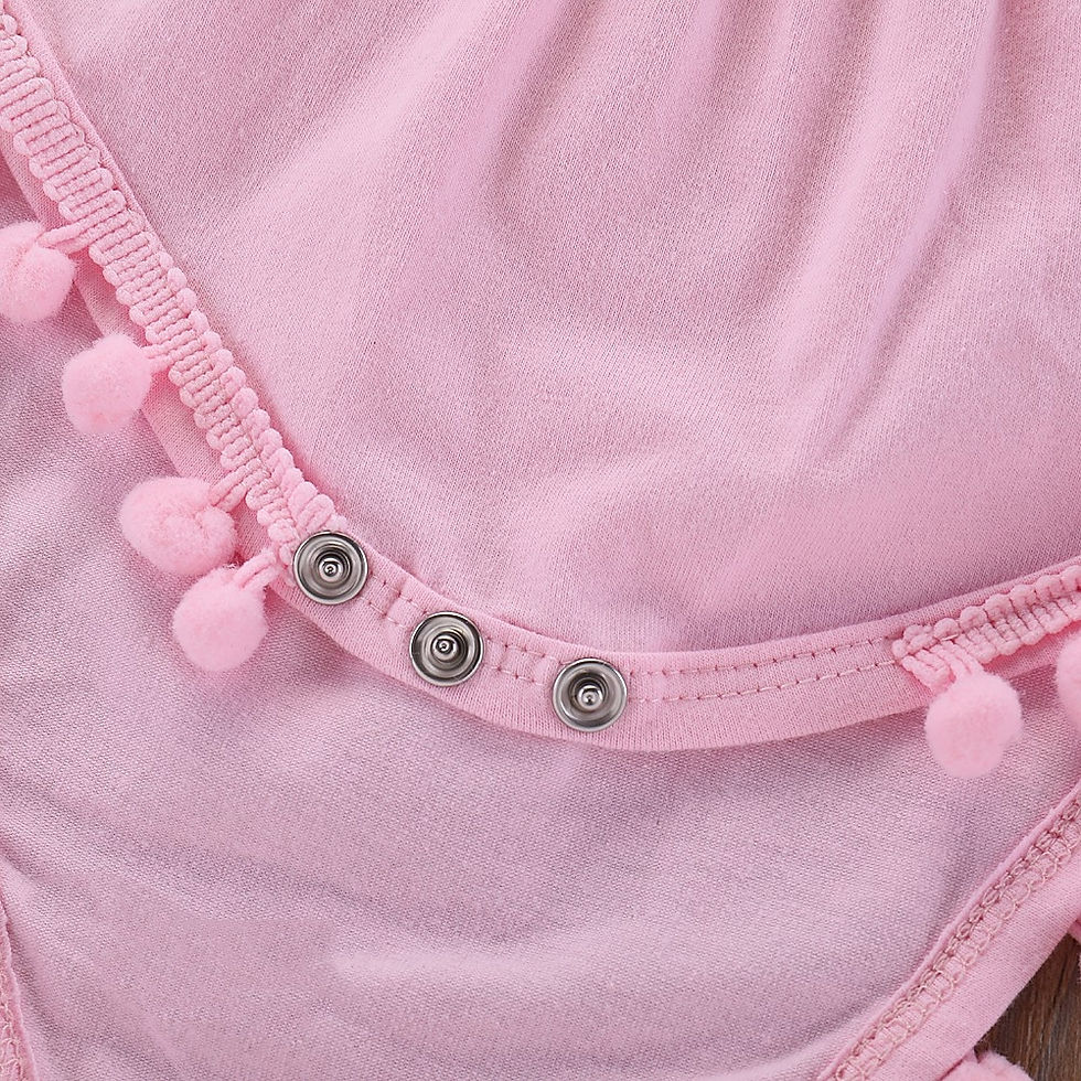 Thumbnail: Baby Girl Romper Clothes One Letter Print Tassel