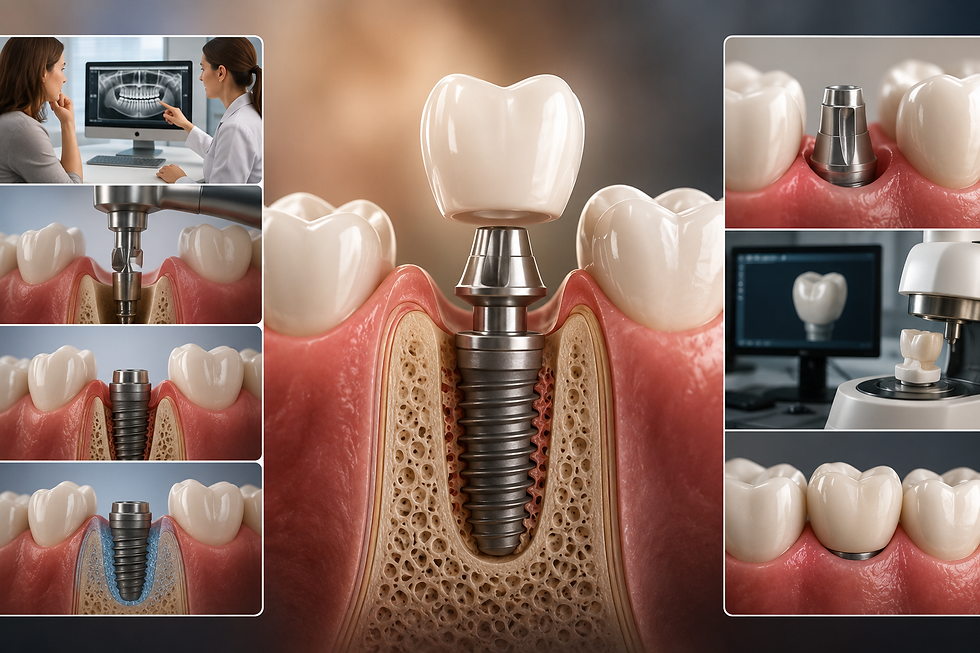 como funciona o implante dentário