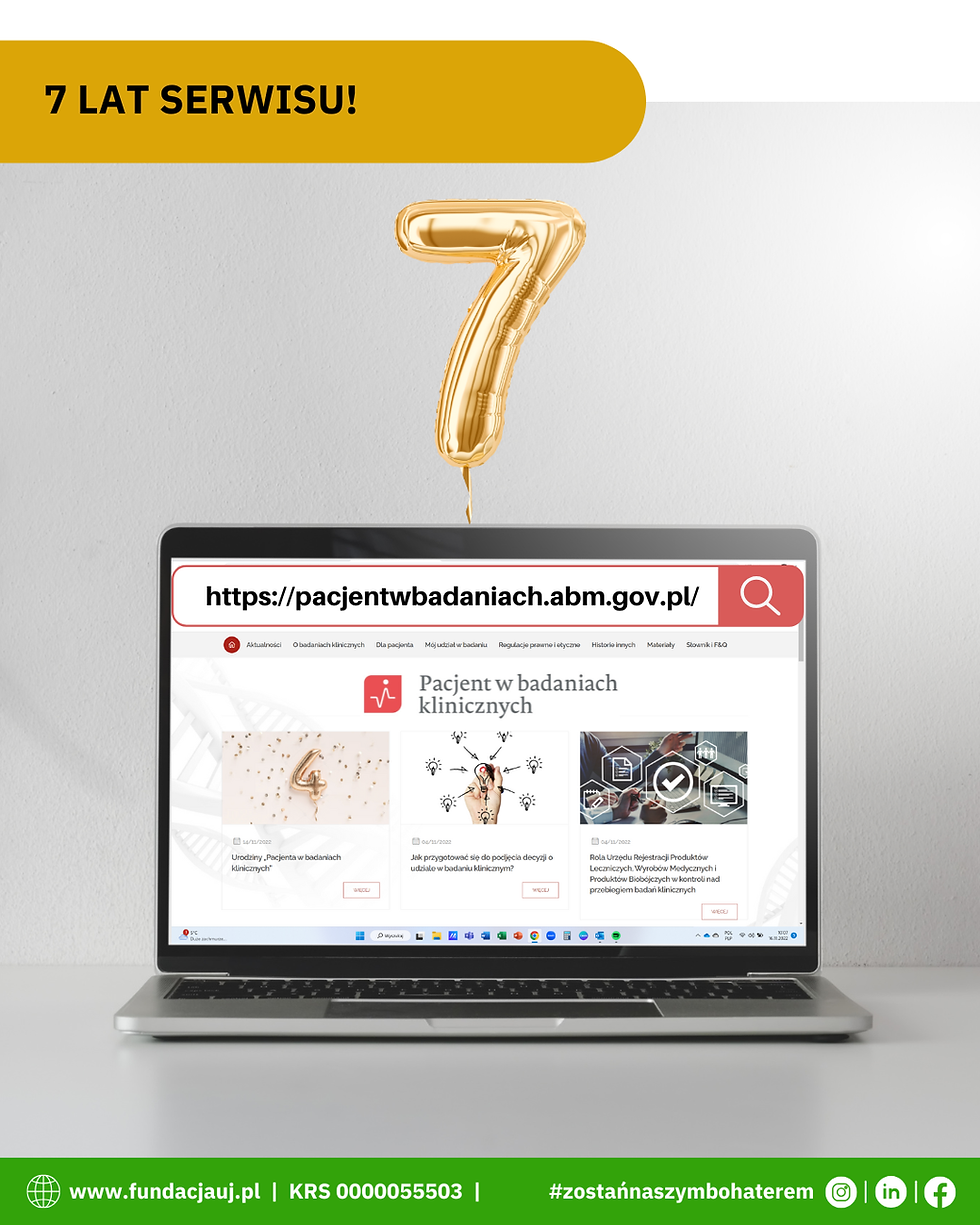 Serwis pacjentwbadaniach ma już 7 lat!