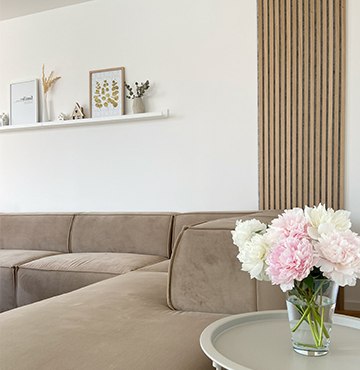 Küçük resim: Ahşap Akustik Duvar Paneli | Akustik Duvar Lambri | 275x60 cm