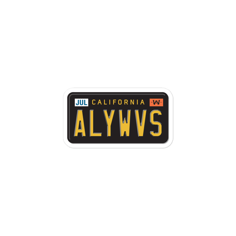 License Plate Sticker
