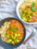 peanut stew on rice