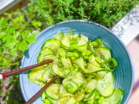 Crunchy Cucumber Edamame Umami Summer Salad (Easy 15-Minute Recipe)