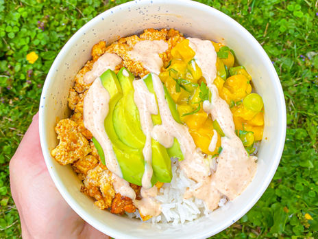 High-Protein Summer Bowl with Easy Mango Salsa