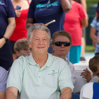 A view of a smiling Tim Dickey, park board member for District 6.