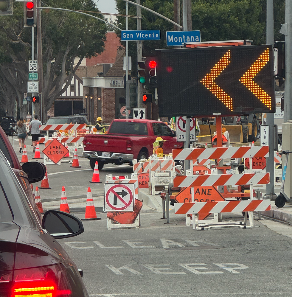 Lane Closures Clog Brentwood