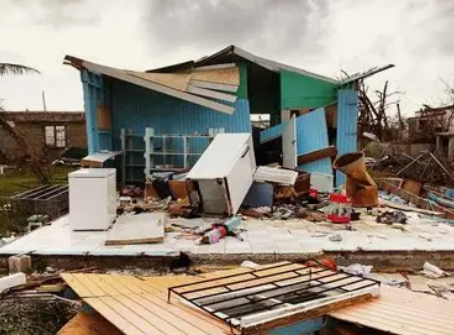 A home ruined by Hurricane Melissa