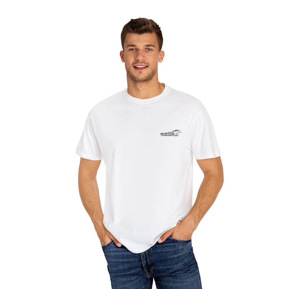 Thumbnail: Mustang Logo Embroidered. Unisex Garment-Dyed T-shirt