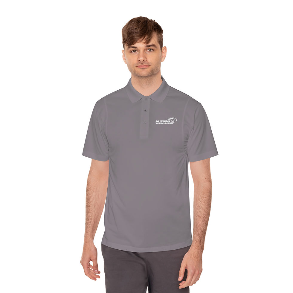Thumbnail: Mustang Logo Men's Sport Polo Shirt - Classic Athletic Style