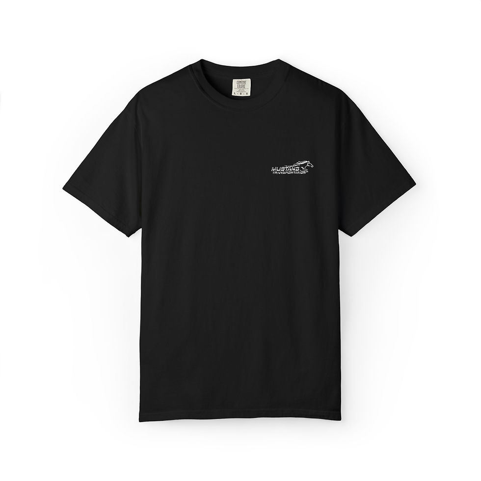 Thumbnail: Mustang Embroidered  Logo-Black shirt. Garment-Dyed T-Shirt | Casual Wear