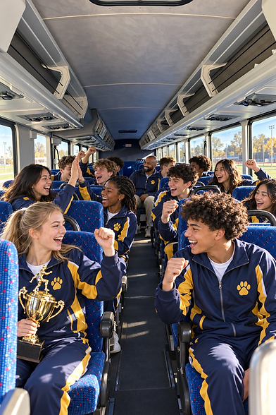 Victory celebration aboard the team bus.png