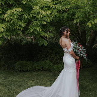 Bride in the garden at The Retreat Stirling