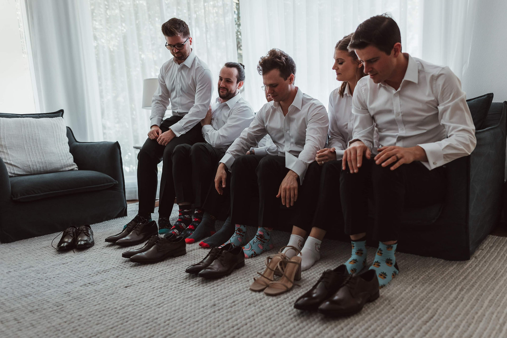 Groomsmen getting ready at The Retreat Stirling