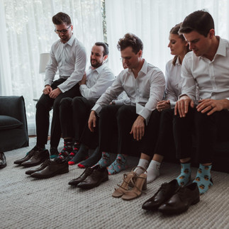 Groomsmen getting ready at The Retreat Stirling
