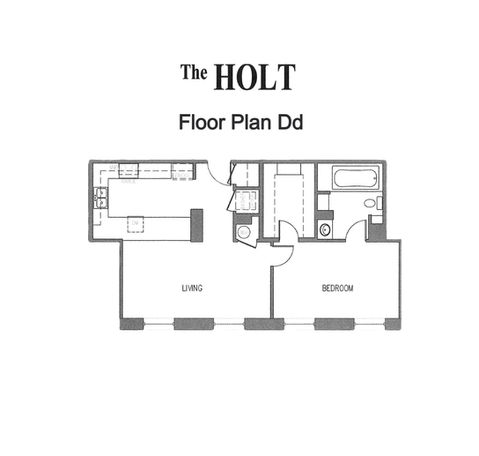 Floor Plan Dd, $830 Monthly Rent