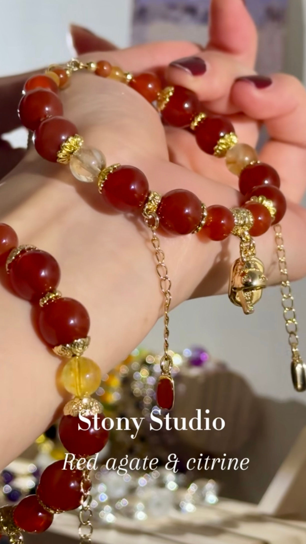 Red Agate Fortune Attraction bracelet | Red Agate | 14k Gold-filled | Adjustable