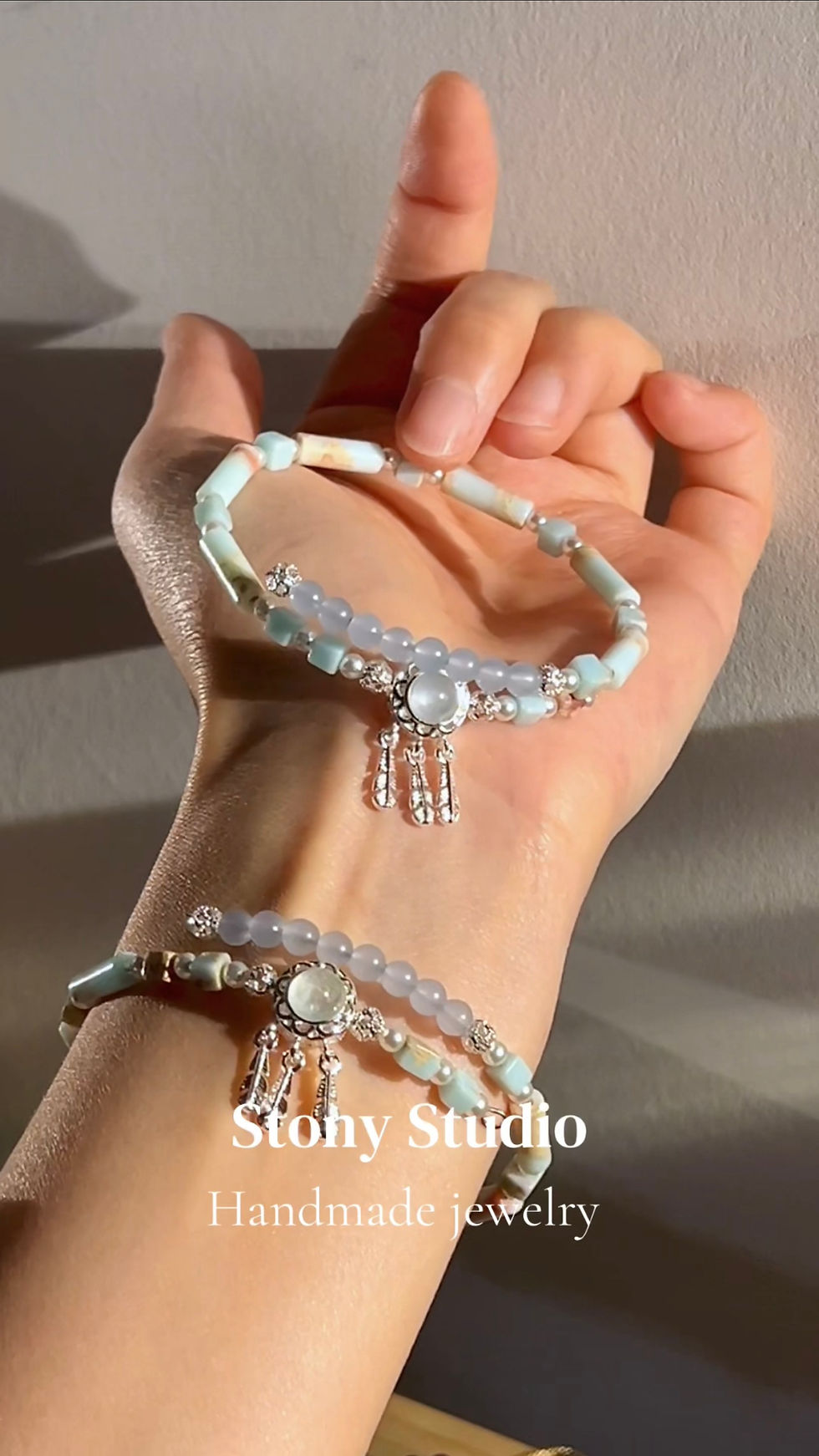 Thumbnail: The Aquamarine Bracelet | Aquamarine | Shoushan Larderite | Shell Pearl | Silver