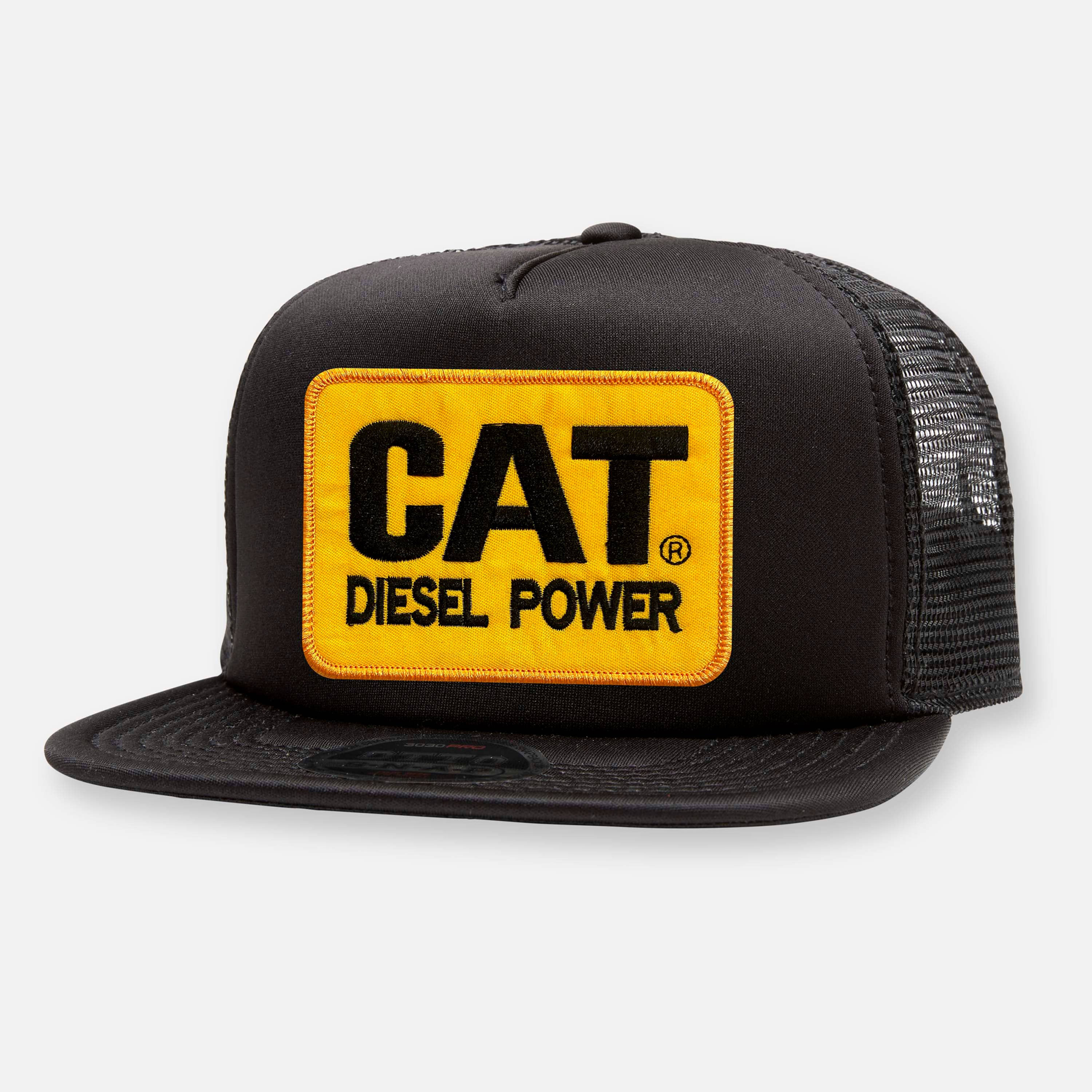 Black trucker hat with CAT DIESEL POWER patch