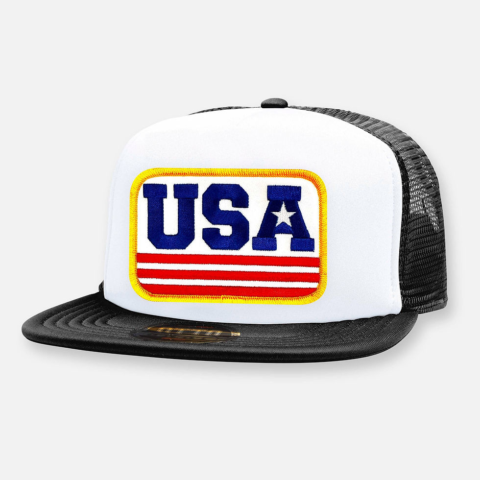 Thumbnail: USA FLAT BILL PATCH HAT