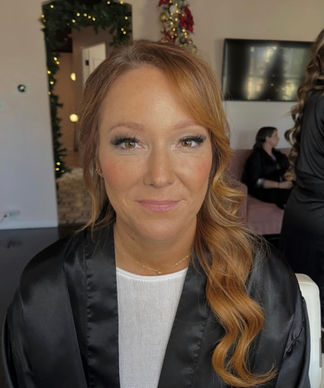 Bridal makeup and lashes for red head featuring freckles by Dallas wedding makeup artist